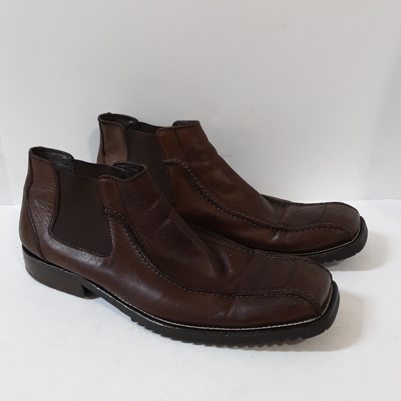 Rush Gordon Rush men Chelsea ankle boot leather brown 11  pull on casual y2k main image 8